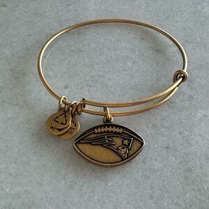 Alex and ani New England Patriots logo bronze gold